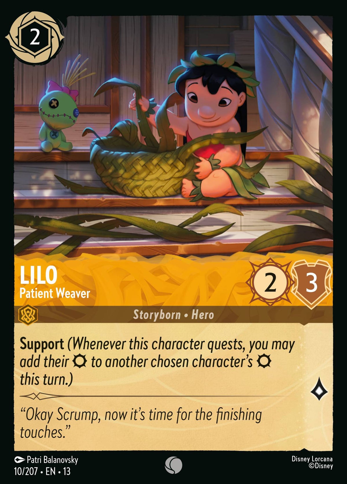 010/207 Lilo - Patient Weaver | Disney Lorcana Attack of the Vine!