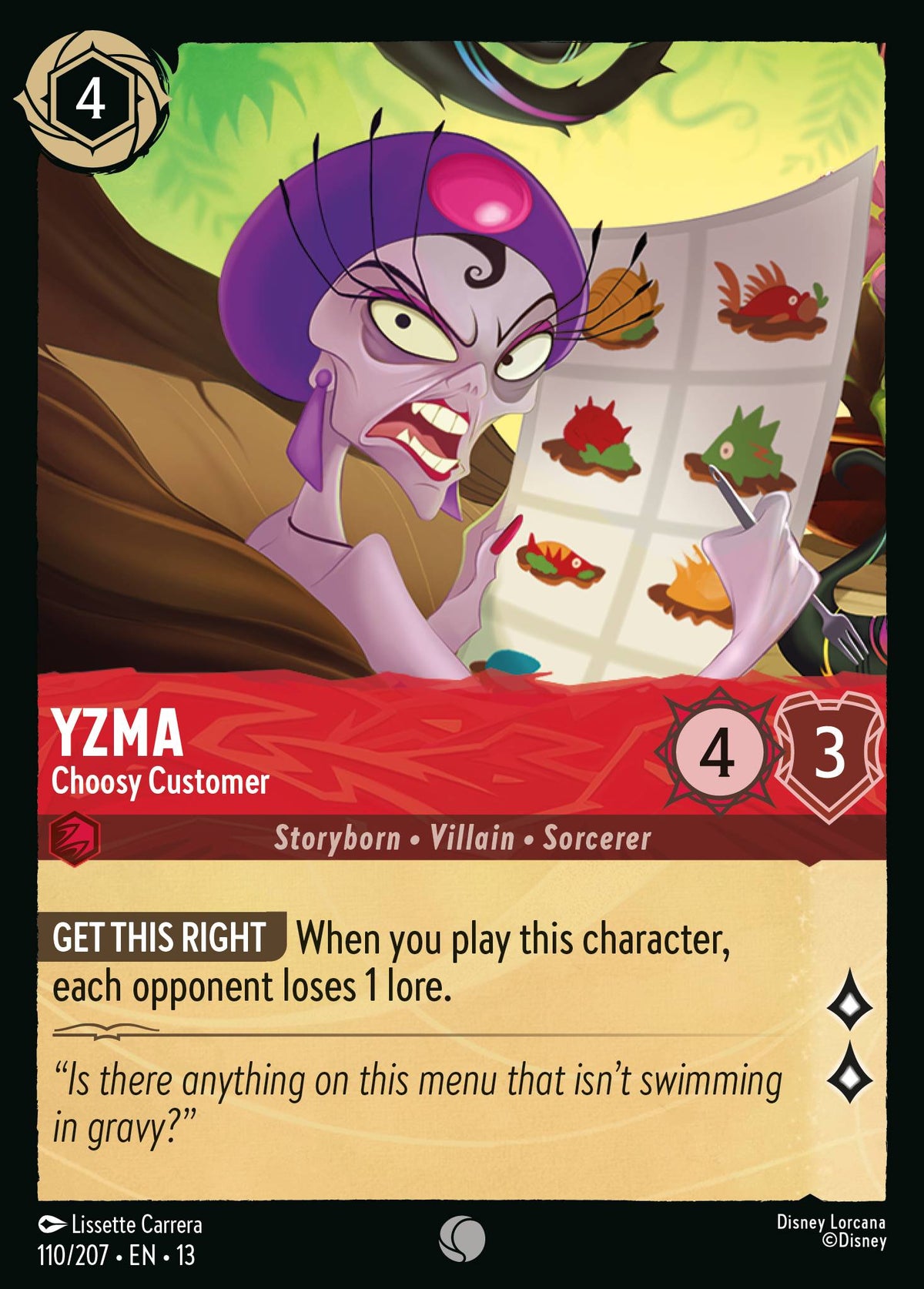 110/207 Yzma - Choosy Customer | Disney Lorcana Attack of the Vine!