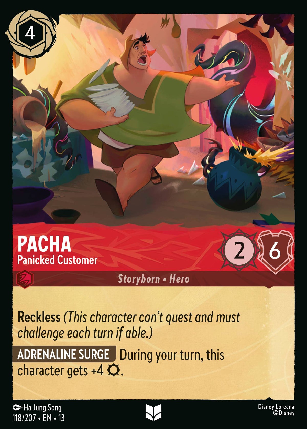 118/207 Pacha - Panicked Customer | Disney Lorcana Attack of the Vine!