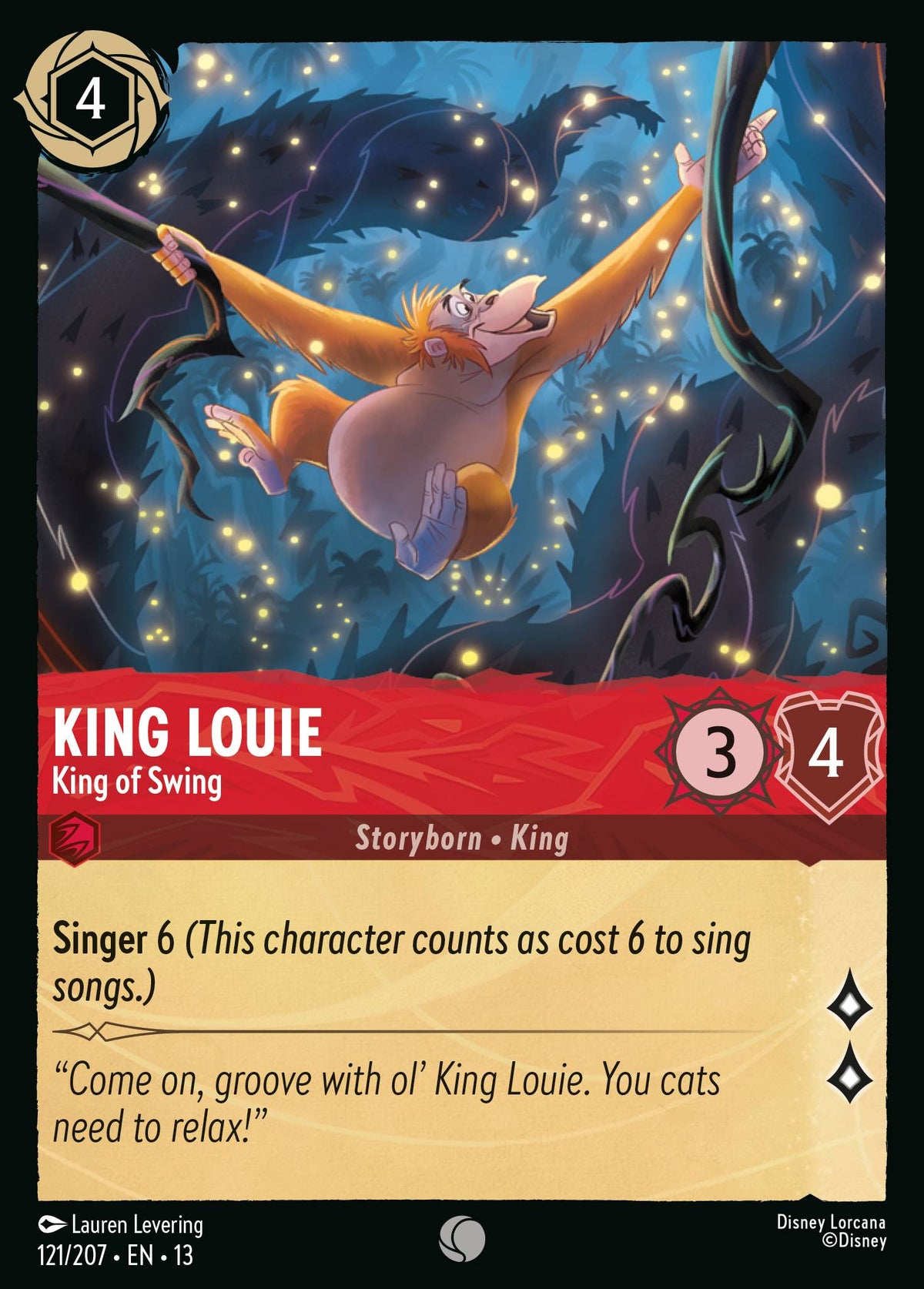 121/207 King Louie - King of Swing | Disney Lorcana Attack of the Vine!
