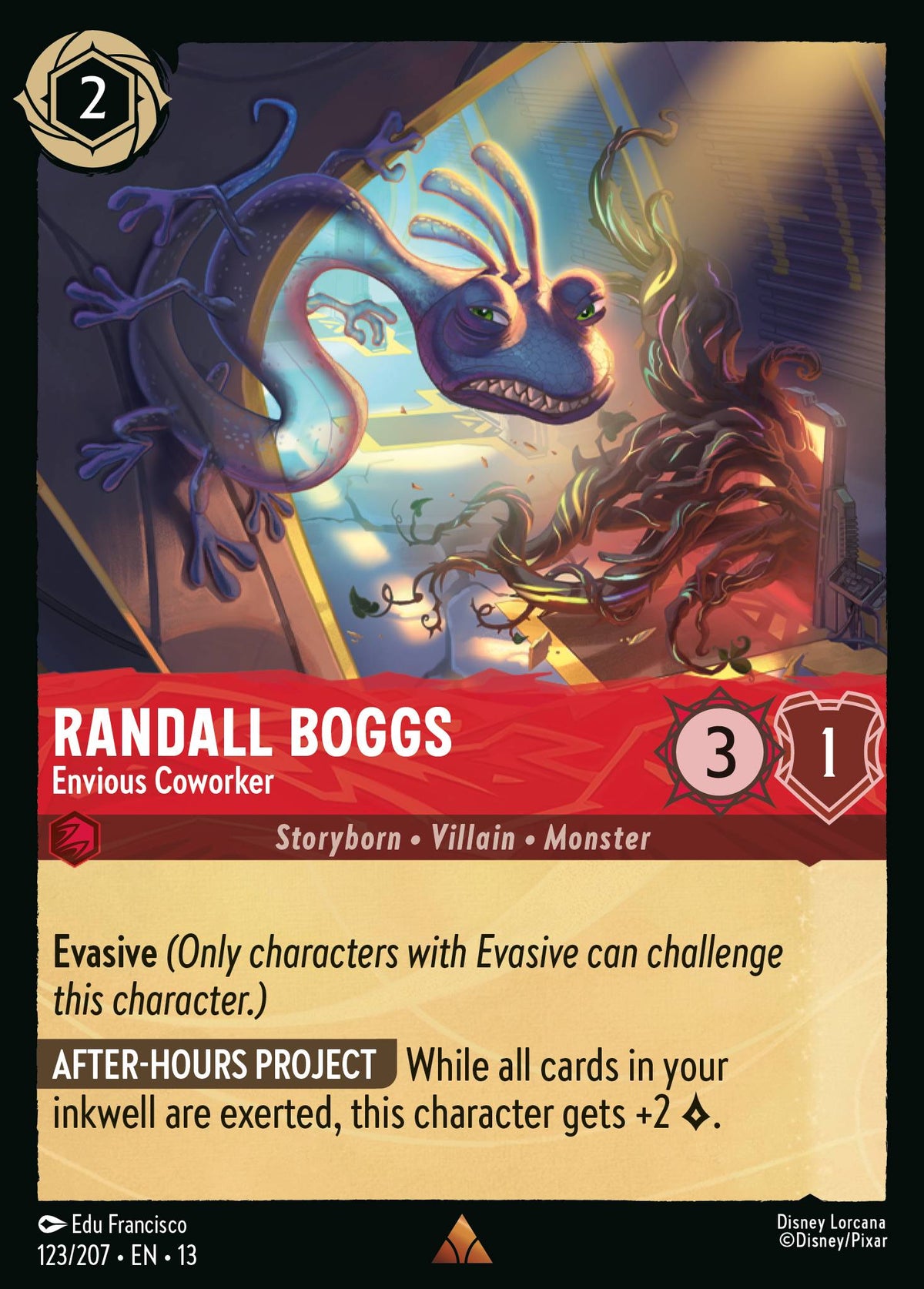 123/207 Randall Boggs - Envious Coworker | Disney Lorcana Attack of the Vine!
