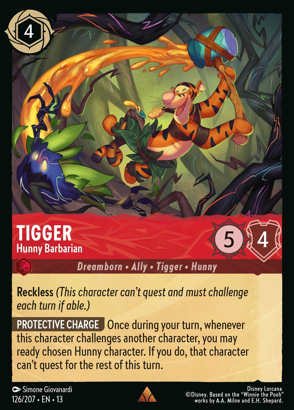 126/207 Tigger - Hunny Barbarian | Disney Lorcana Attack of the Vine!