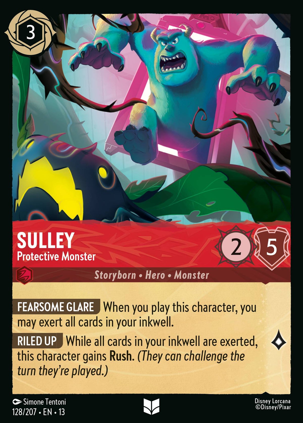 128/207 Sulley - Protective Monster | Disney Lorcana Attack of the Vine!