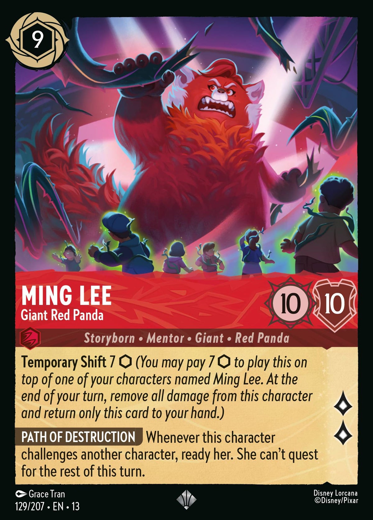 129/207 Ming Lee - Giant Red Panda | Disney Lorcana Attack of the Vine!