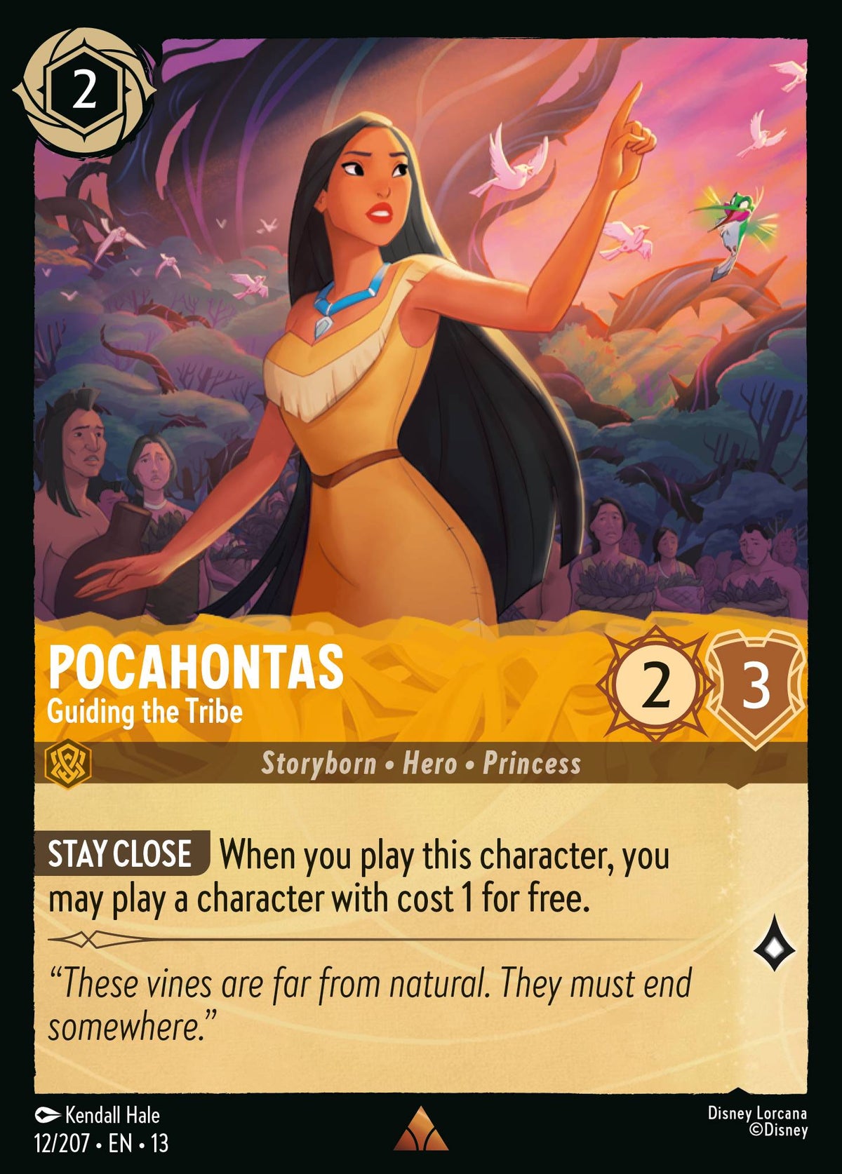 012/207 Pocahontas - Guiding the Tribe | Disney Lorcana Attack of the Vine!