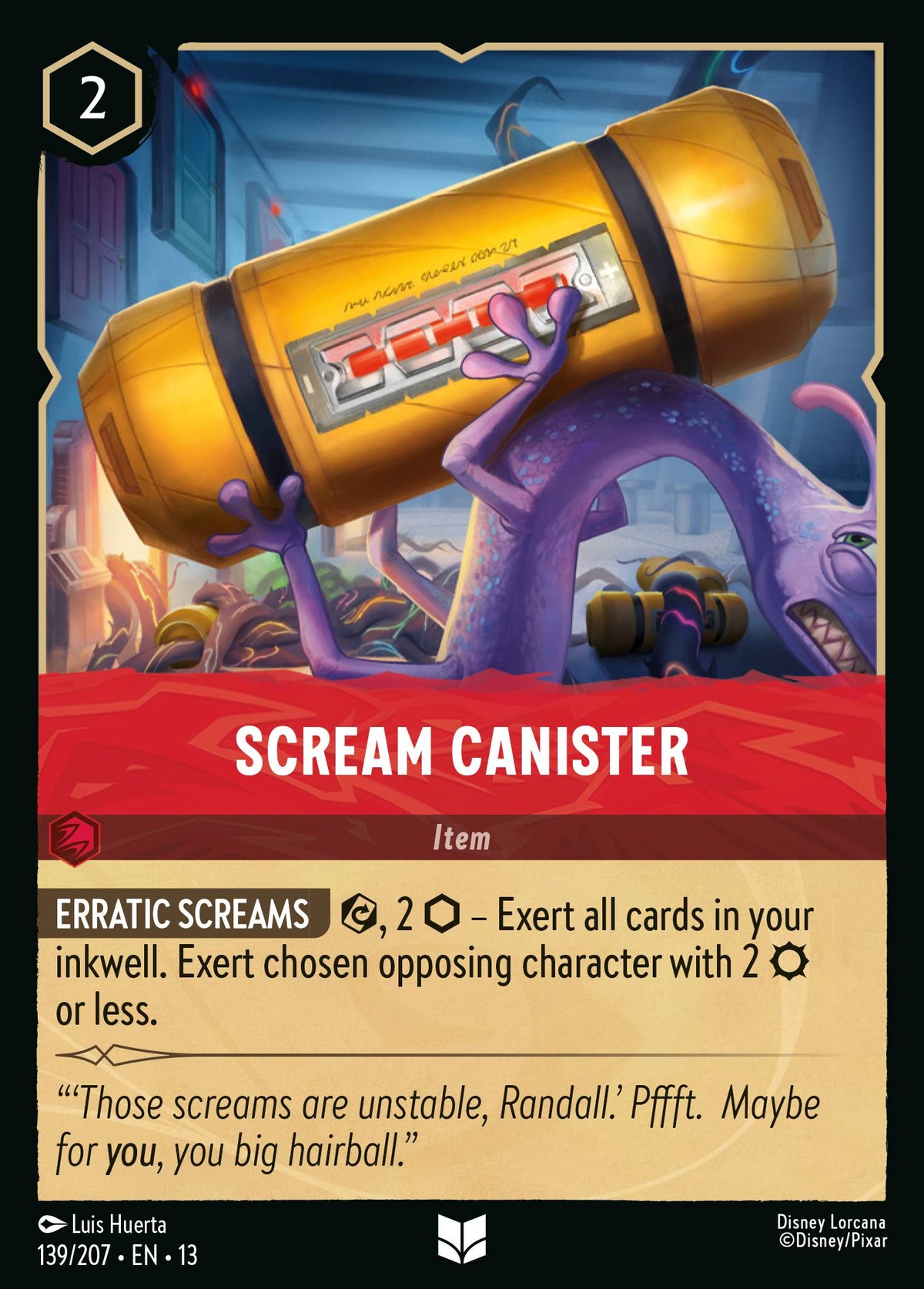 139/207 Scream Canister | Disney Lorcana Attack of the Vine!