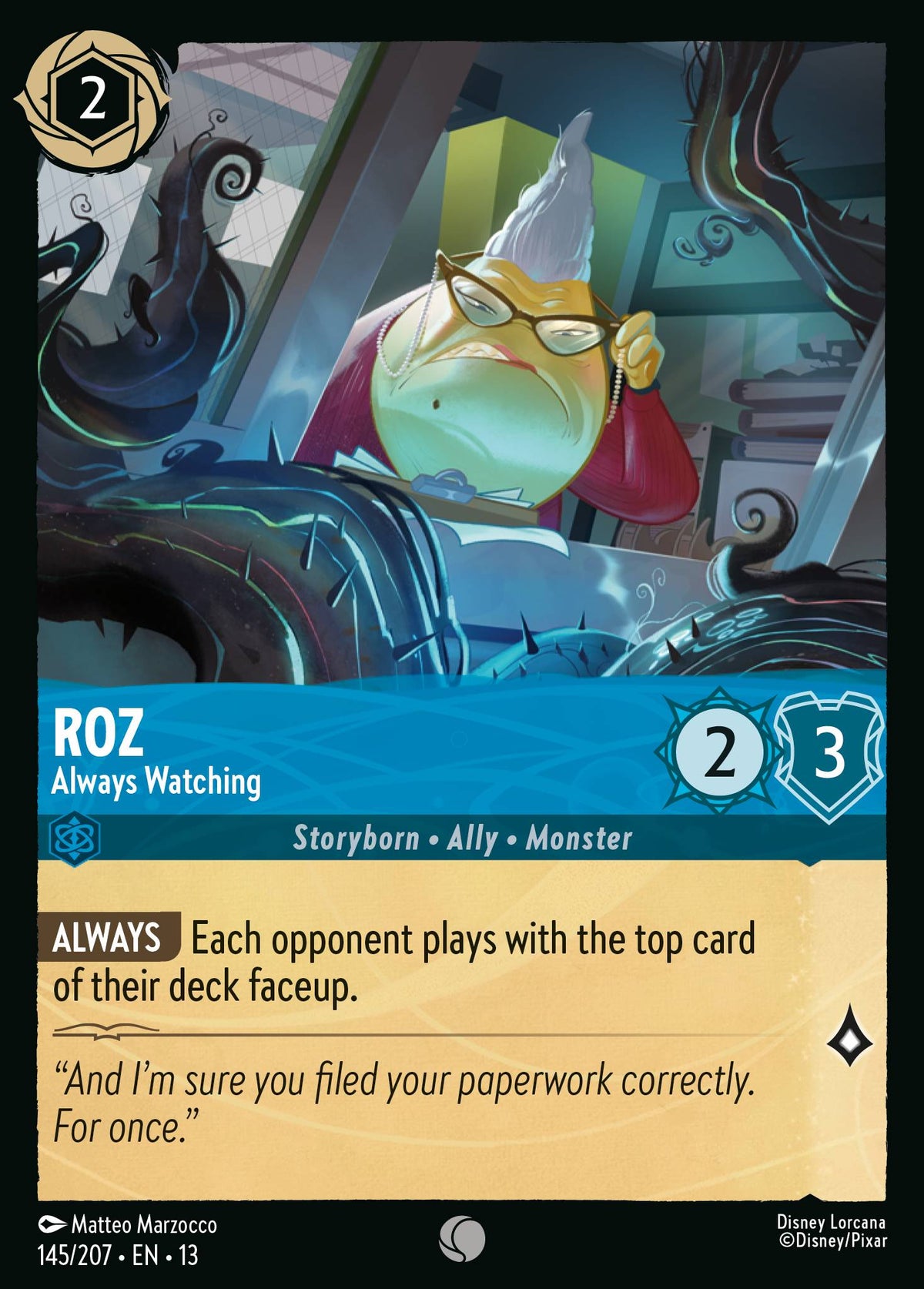 145/207 Roz - Always Watching | Disney Lorcana Attack of the Vine!