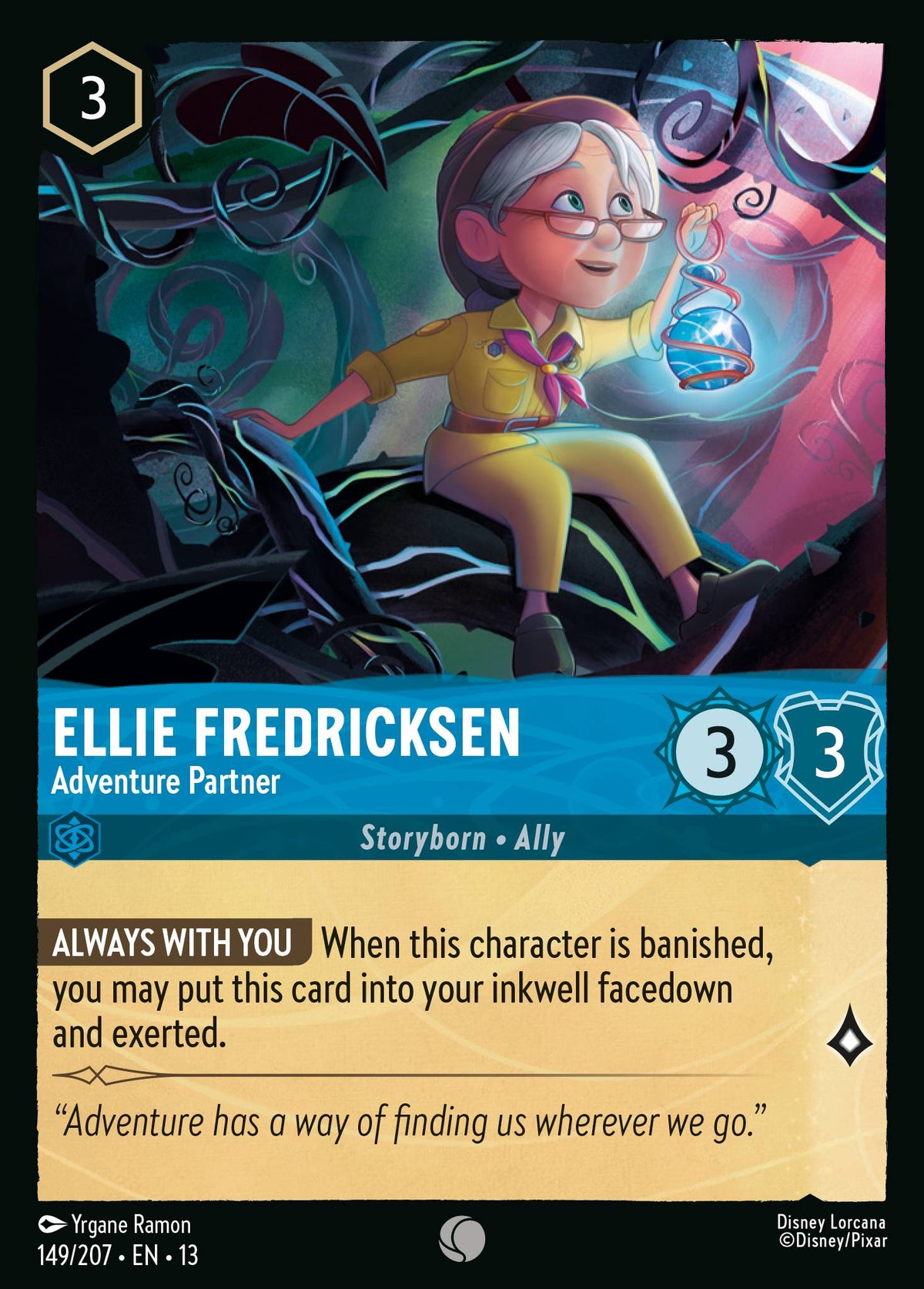149/207 Ellie Fredricksen - Adventure Partner | Disney Lorcana Attack of the Vine!