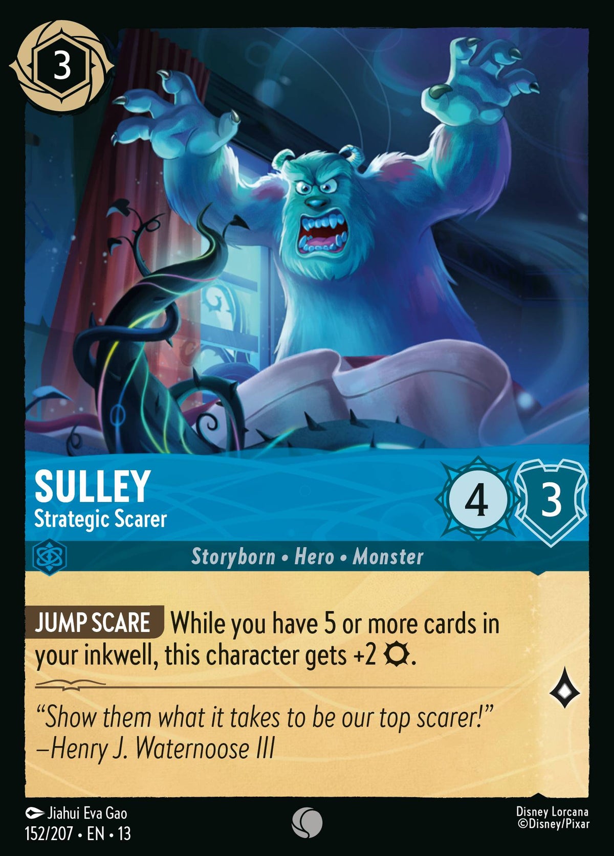 152/207 Sulley - Strategic Scarer | Disney Lorcana Attack of the Vine!