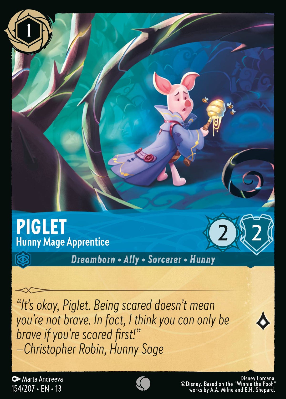 154/207 Piglet - Hunny Mage Apprentice | Disney Lorcana Attack of the Vine!