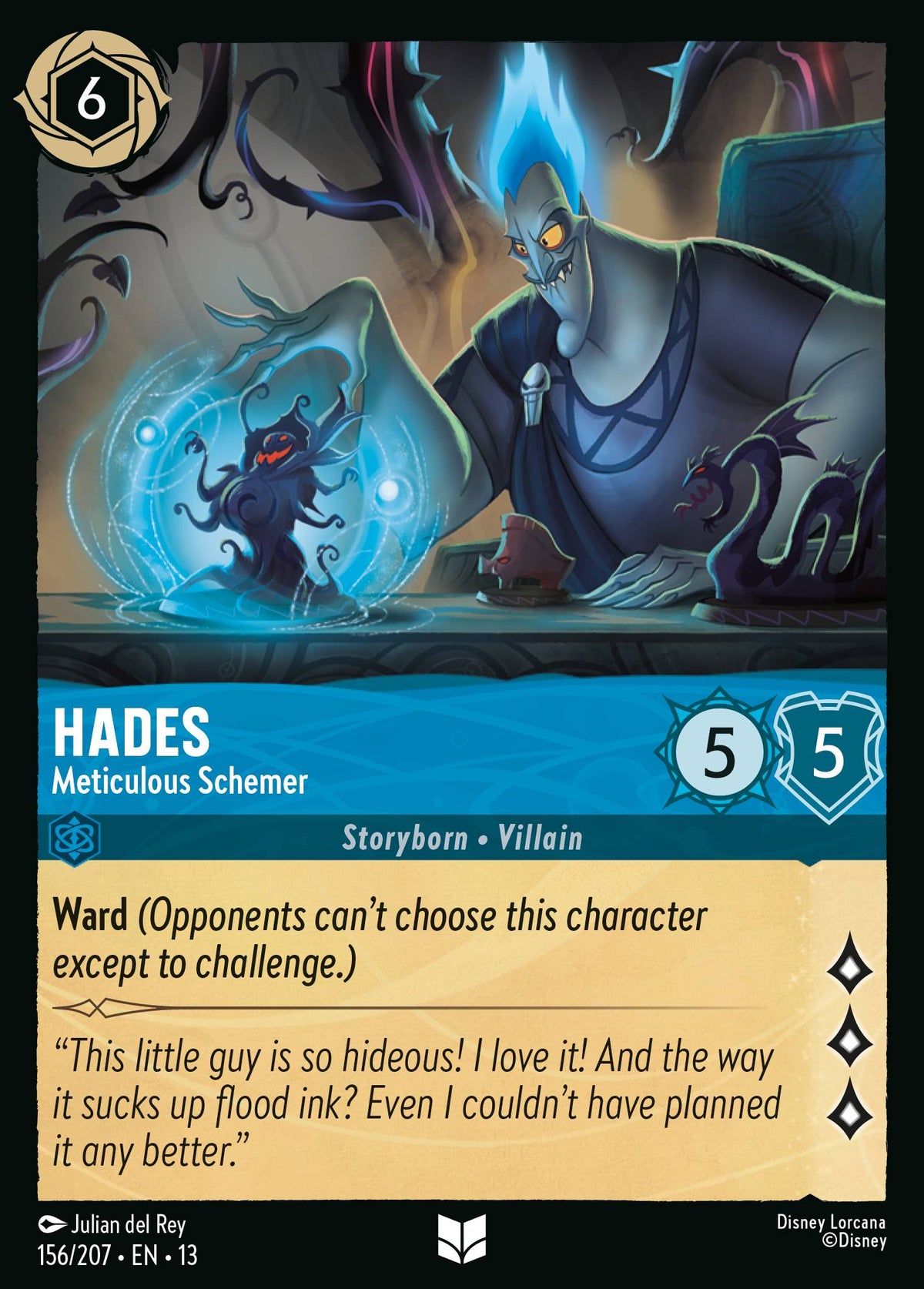156/207 Hades - Meticulous Schemer | Disney Lorcana Attack of the Vine!