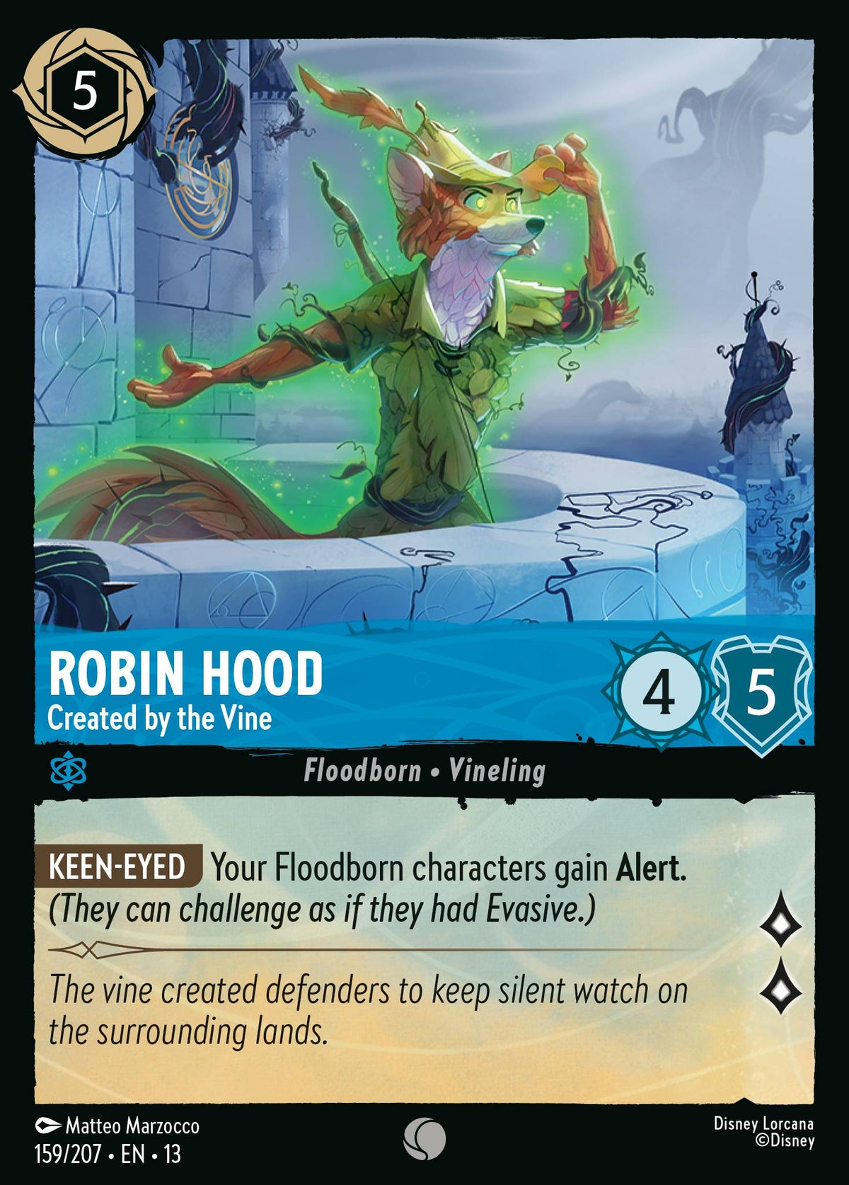 159/207 Robin Hood - Created by the Vine | Disney Lorcana Attack of the Vine!