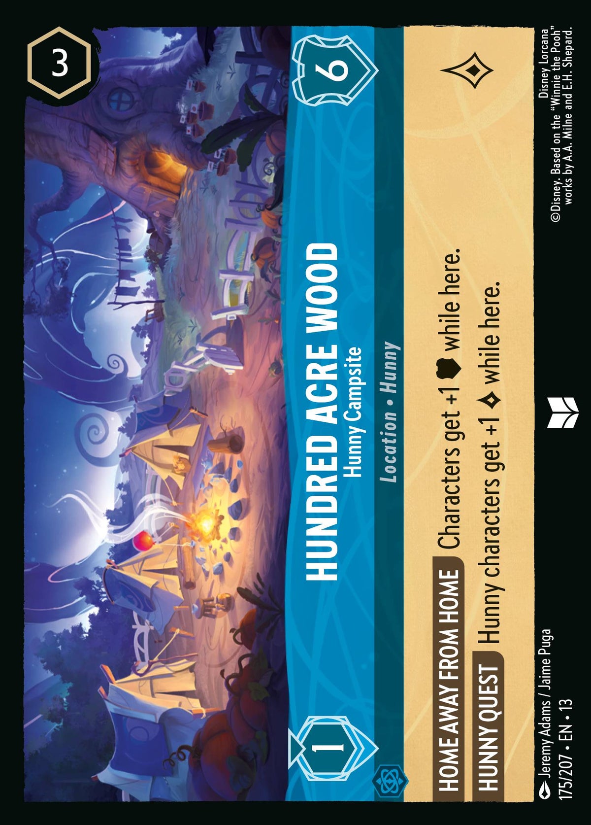 175/207 Hundred Acre Wood - Hunny Campsite | Disney Lorcana Attack of the Vine!