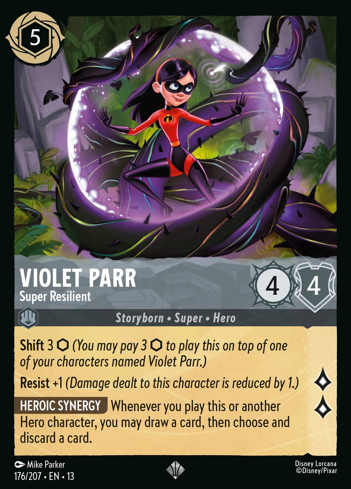 176/207 Violet Parr - Super Resilient | Disney Lorcana Attack of the Vine!