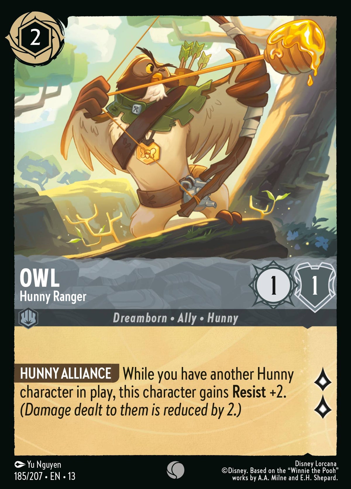 185/207 Owl - Hunny Ranger | Disney Lorcana Attack of the Vine!