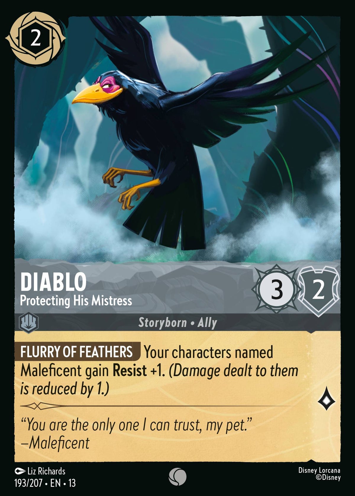 193/207 Diablo - Protecting His Mistress | Disney Lorcana Attack of the Vine!