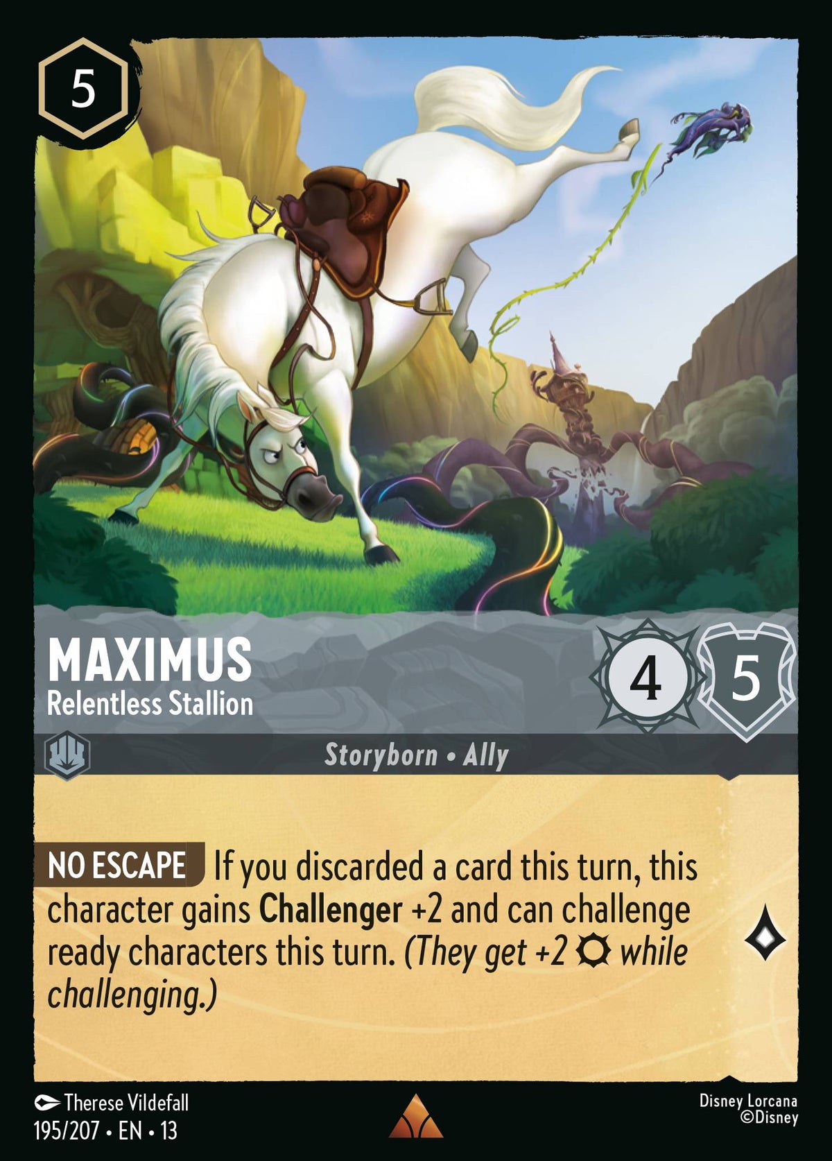 195/207 Maximus - Relentless Stallion | Disney Lorcana Attack of the Vine!