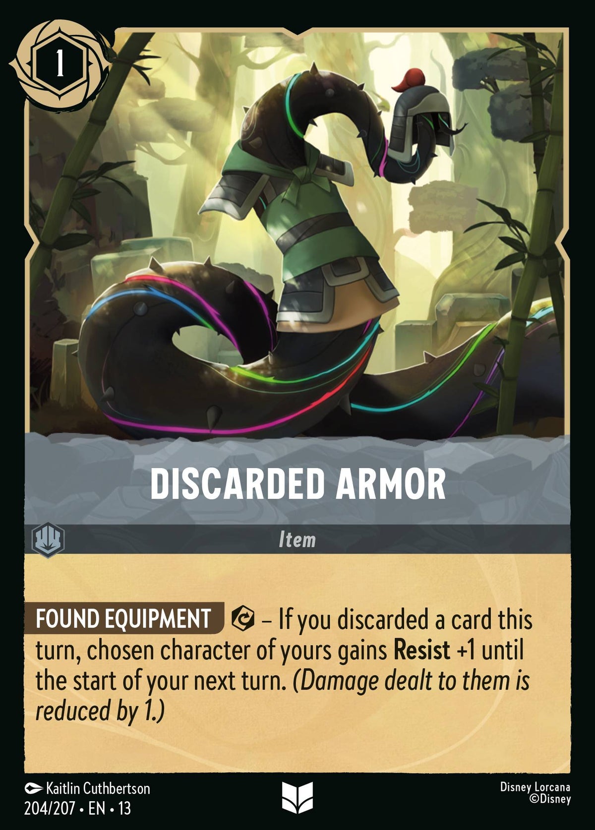 204/207 Discarded Armor | Disney Lorcana Attack of the Vine!