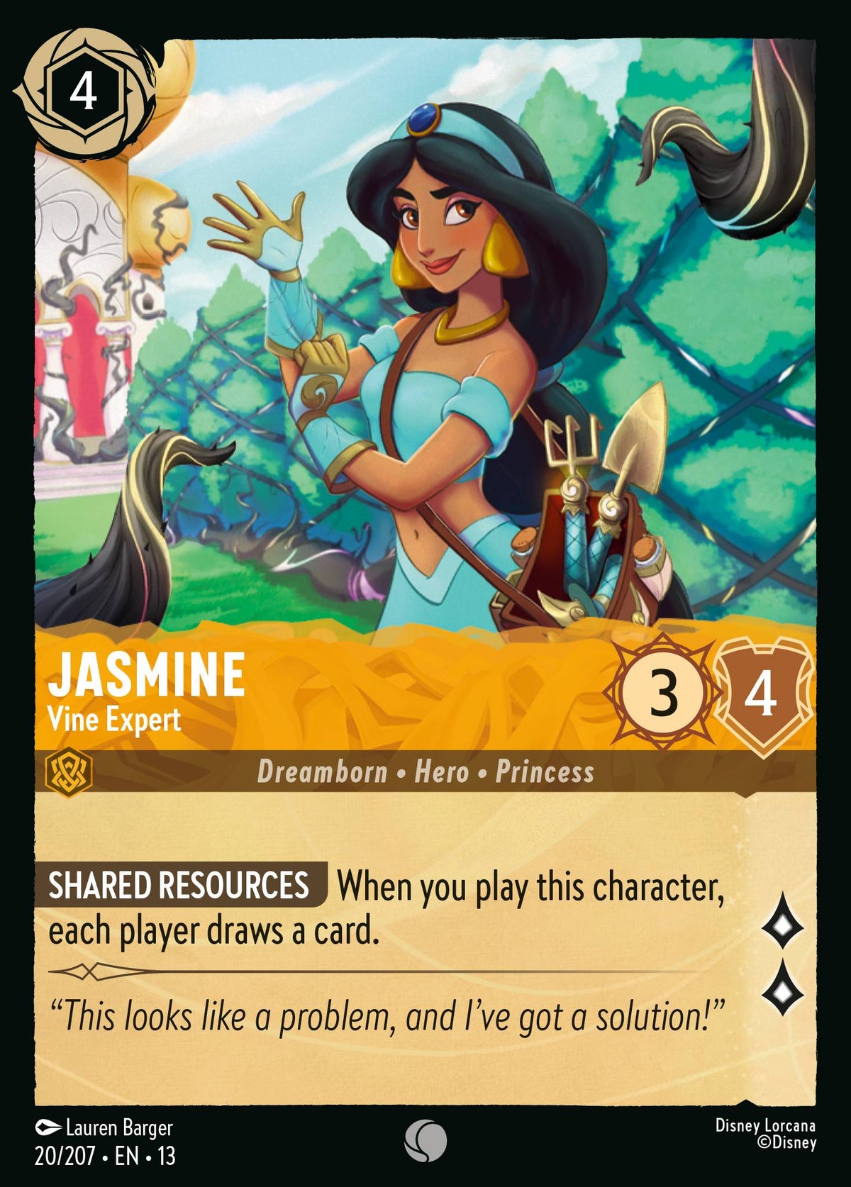 020/207 Jasmine - Vine Expert | Disney Lorcana Attack of the Vine!
