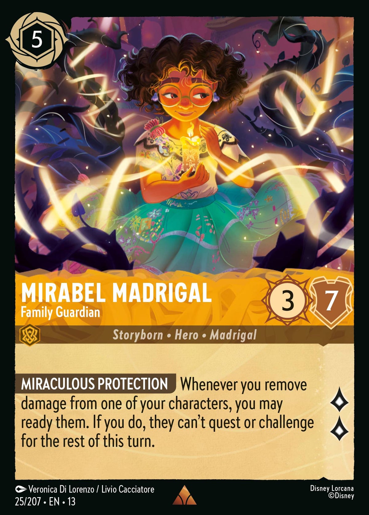025/207 Mirabel Madrigal - Family Guardian | Disney Lorcana Attack of the Vine!