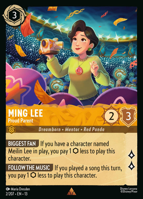 002/207 Ming Lee - Proud Parent | Disney Lorcana Attack of the Vine!