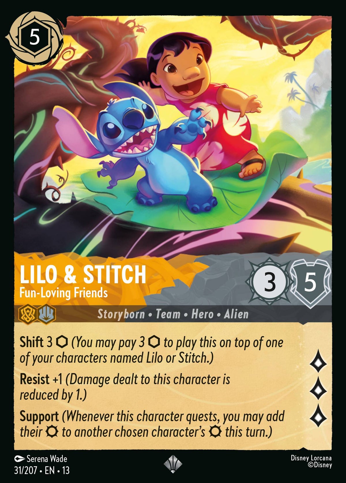 031/207 Lilo & Stitch - Fun-Loving Friends | Disney Lorcana Attack of the Vine!