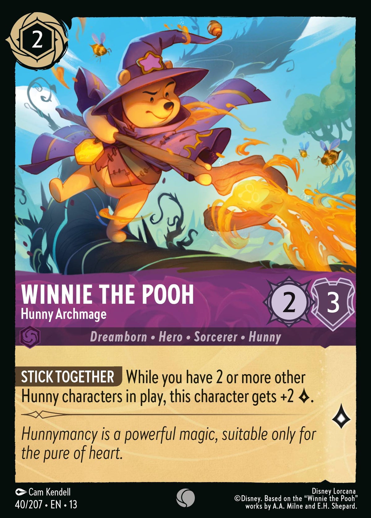 040/207 Winnie the Pooh - Hunny Archmage | Disney Lorcana Attack of the Vine!