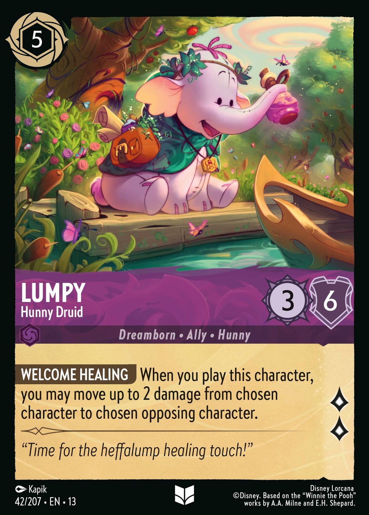 042/207 Lumpy - Hunny Druid | Disney Lorcana Attack of the Vine!