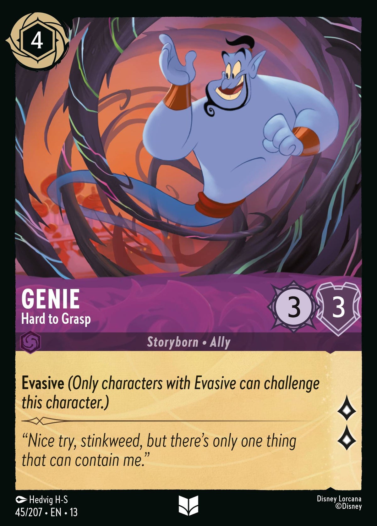 045/207 Genie - Hard to Grasp | Disney Lorcana Attack of the Vine!
