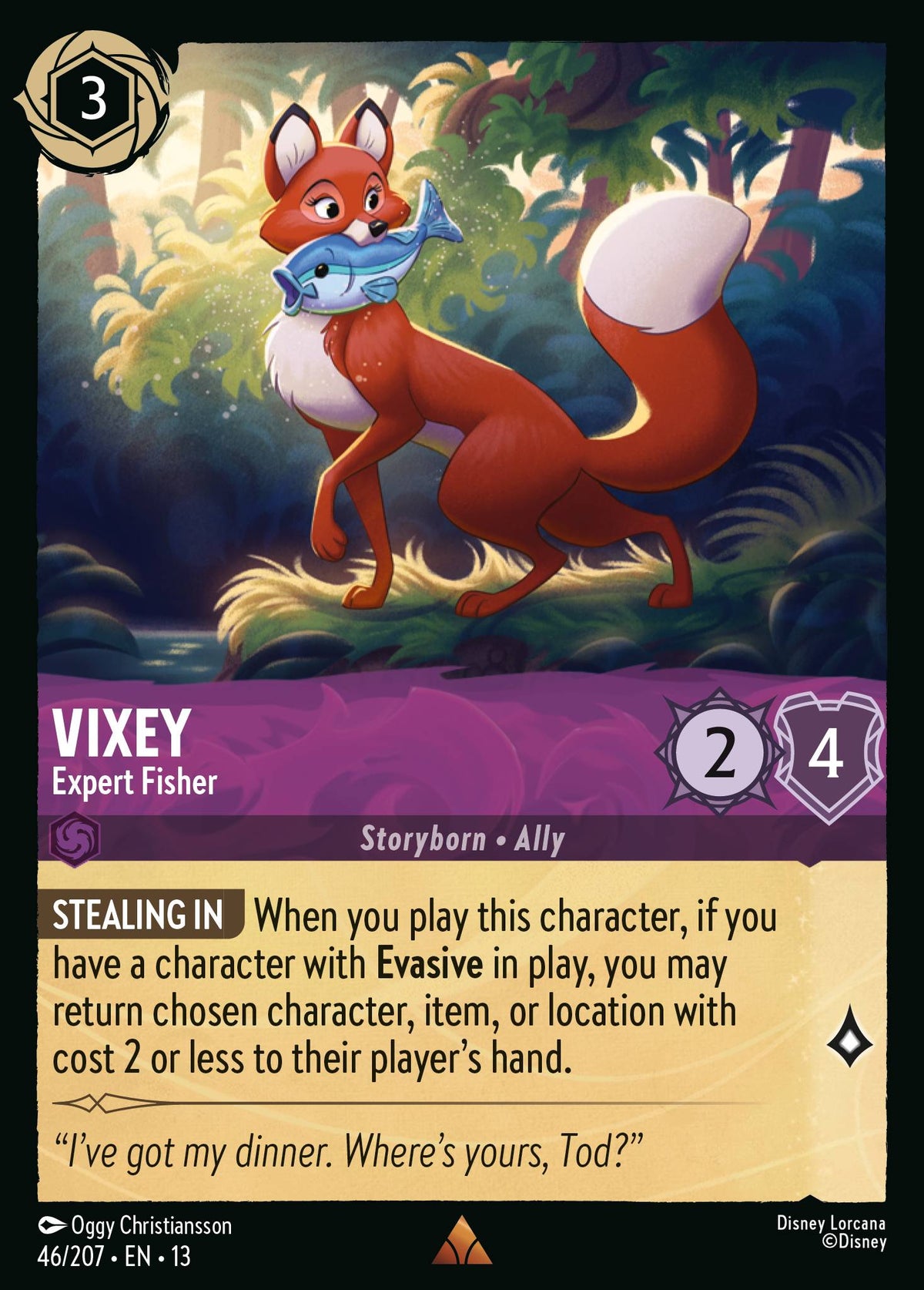 046/207 Vixey - Expert Fisher | Disney Lorcana Attack of the Vine!