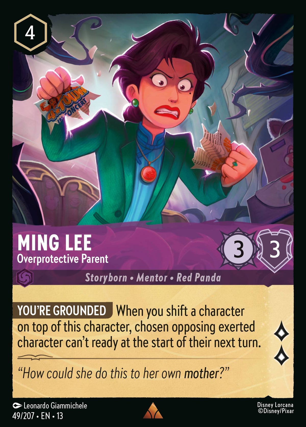 049/207 Ming Lee - Overprotective Parent | Disney Lorcana Attack of the Vine!