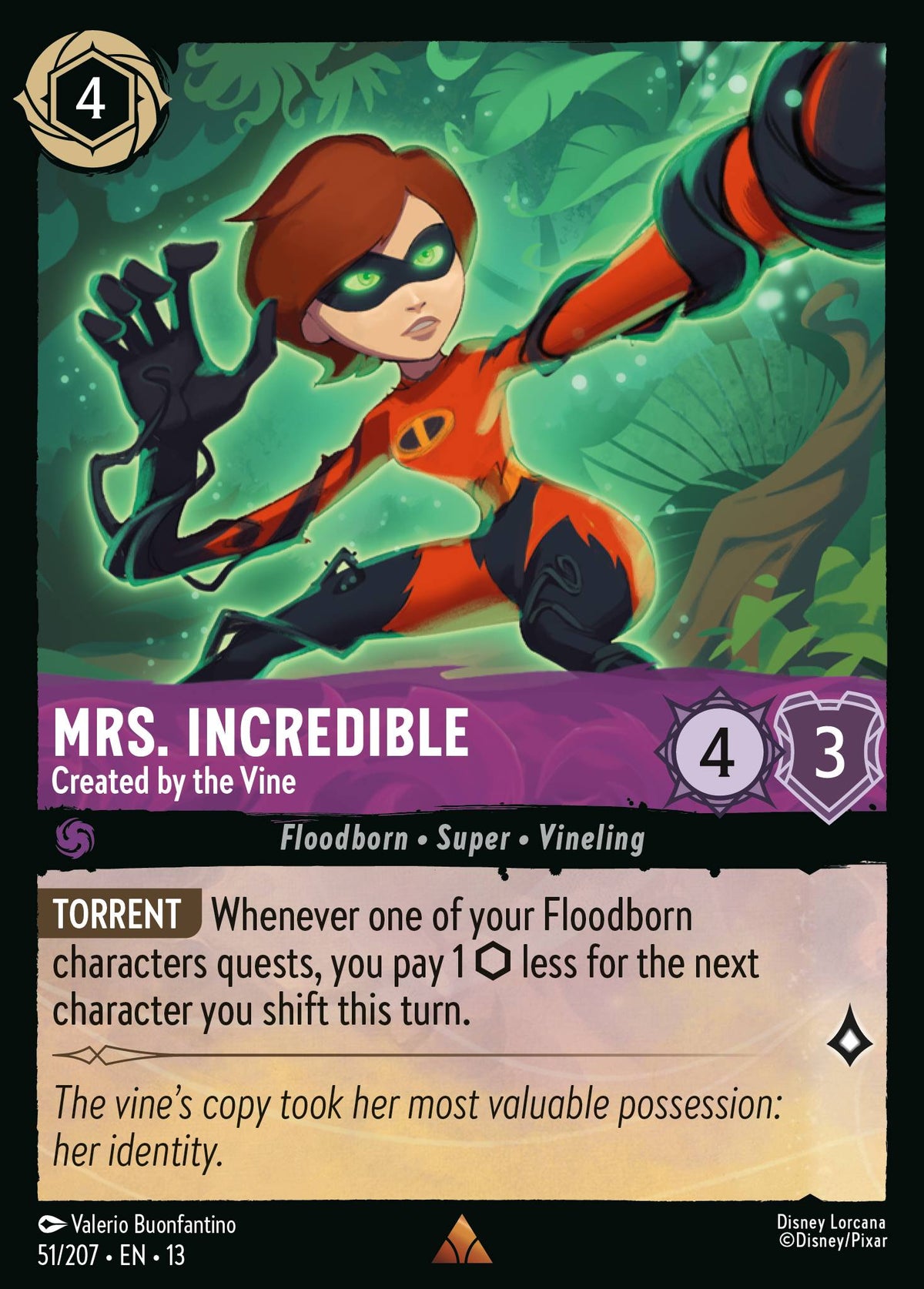 051/207 Mrs. Incredible - Created by the Vine | Disney Lorcana Attack of the Vine!