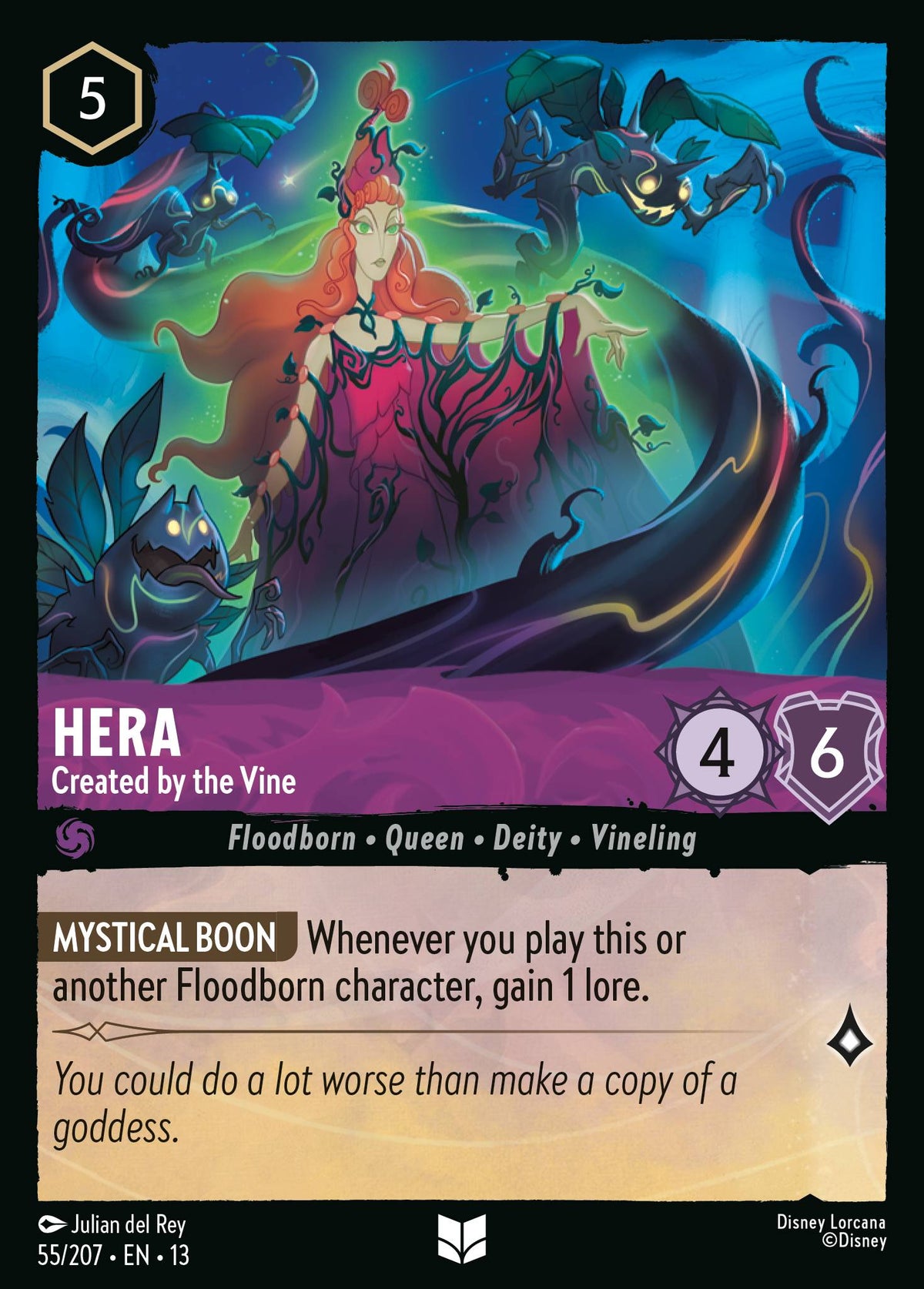 055/207 Hera - Created by the Vine | Disney Lorcana Attack of the Vine!