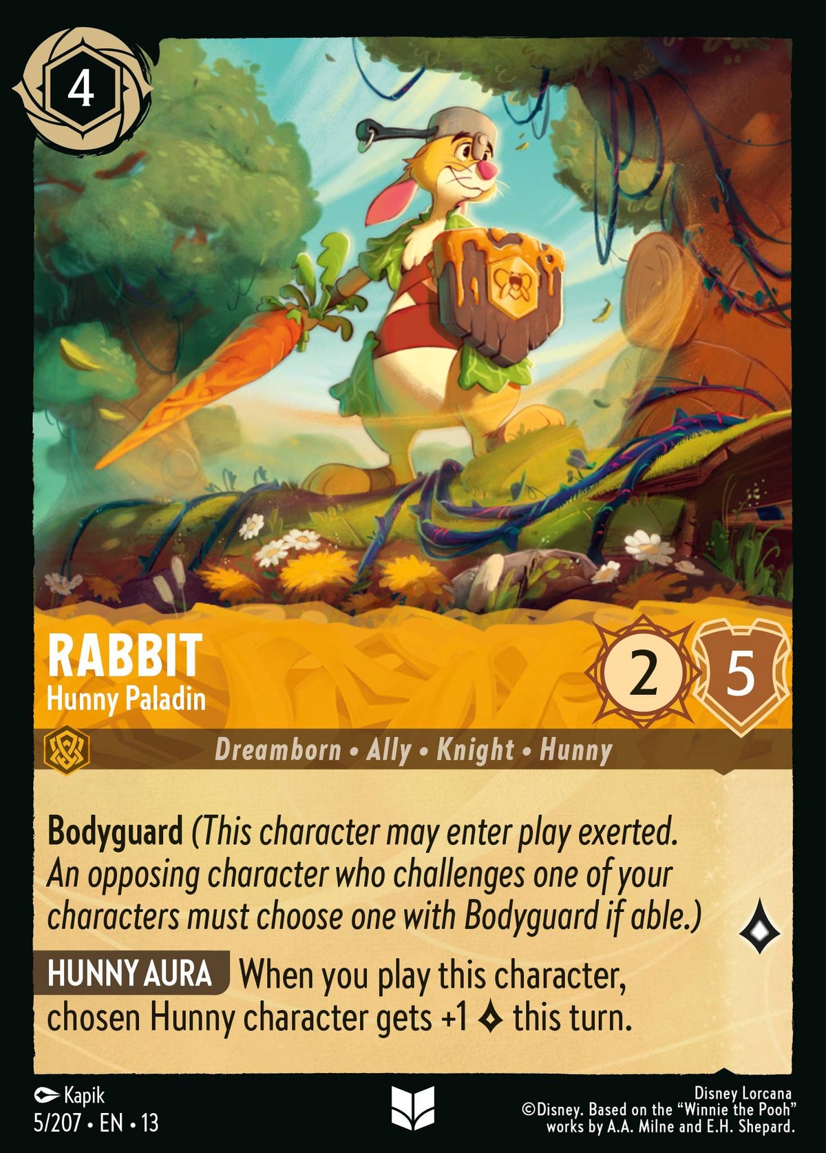 005/207 Rabbit - Hunny Paladin | Disney Lorcana Attack of the Vine!