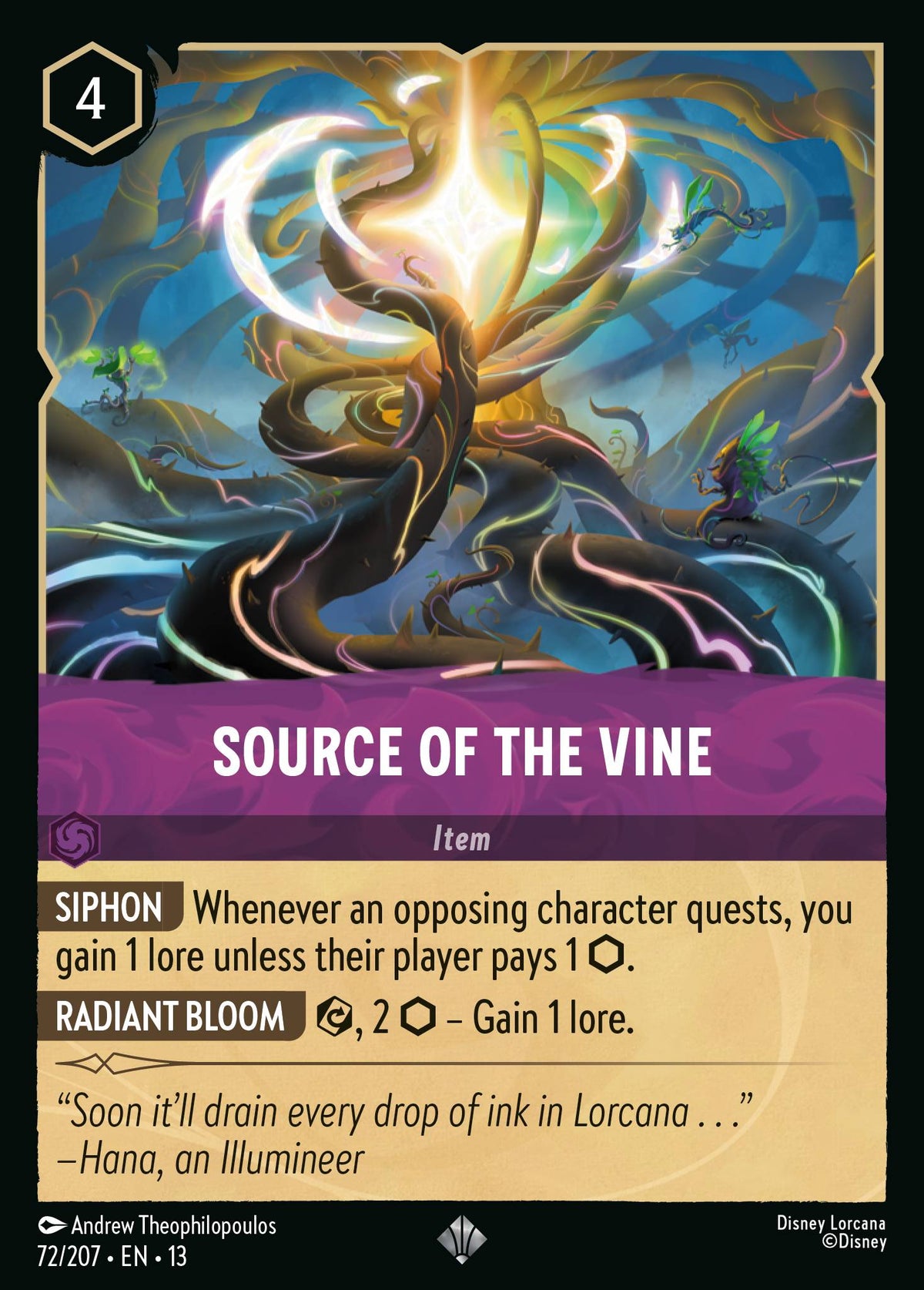 072/207 Source of the Vine | Disney Lorcana Attack of the Vine!