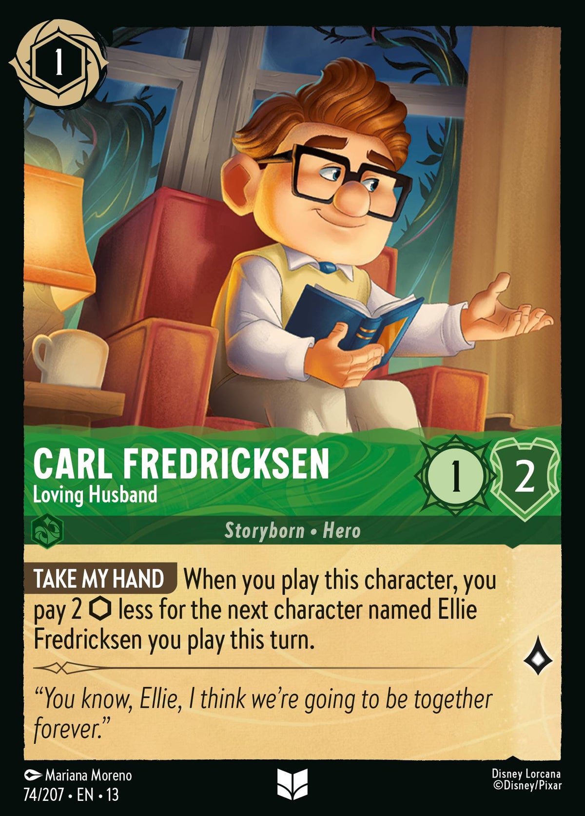 074/207 Carl Fredricksen - Loving Husband | Disney Lorcana Attack of the Vine!