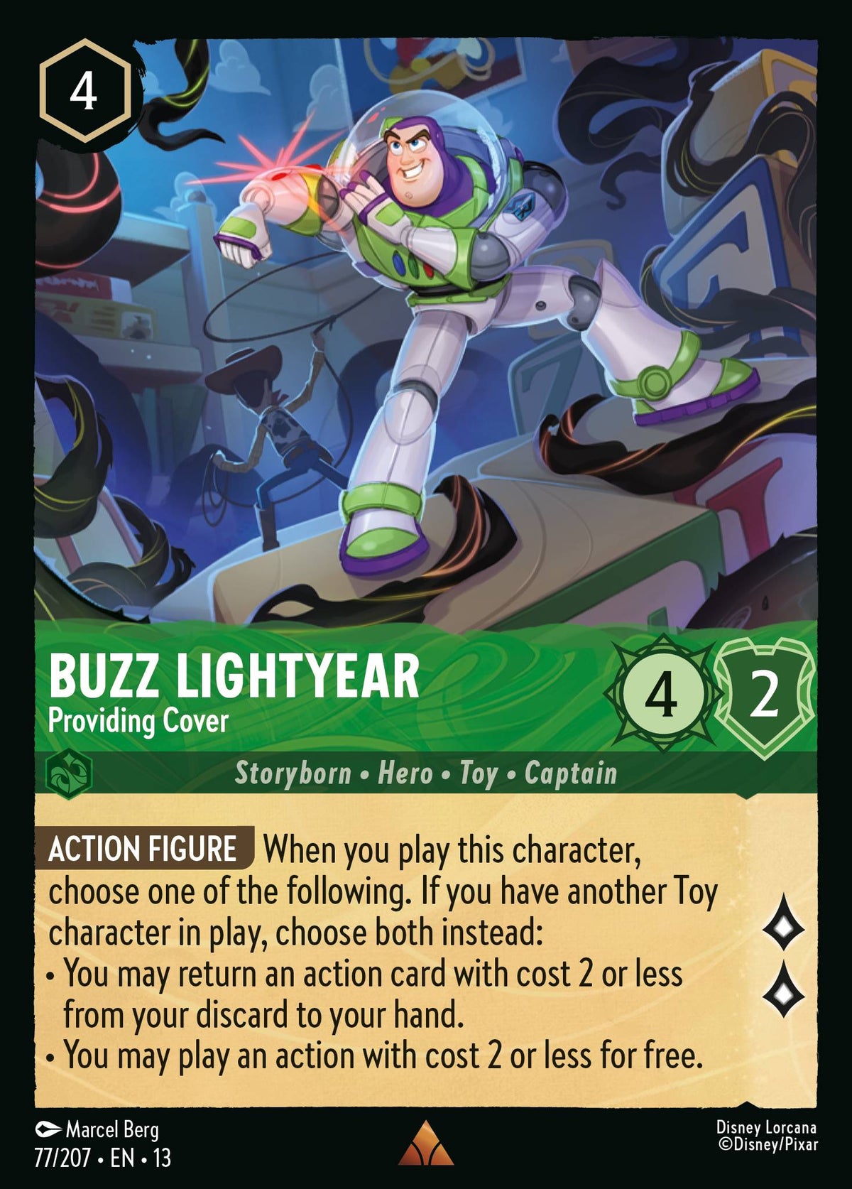 077/207 Buzz Lightyear - Providing Cover | Disney Lorcana Attack of the Vine!
