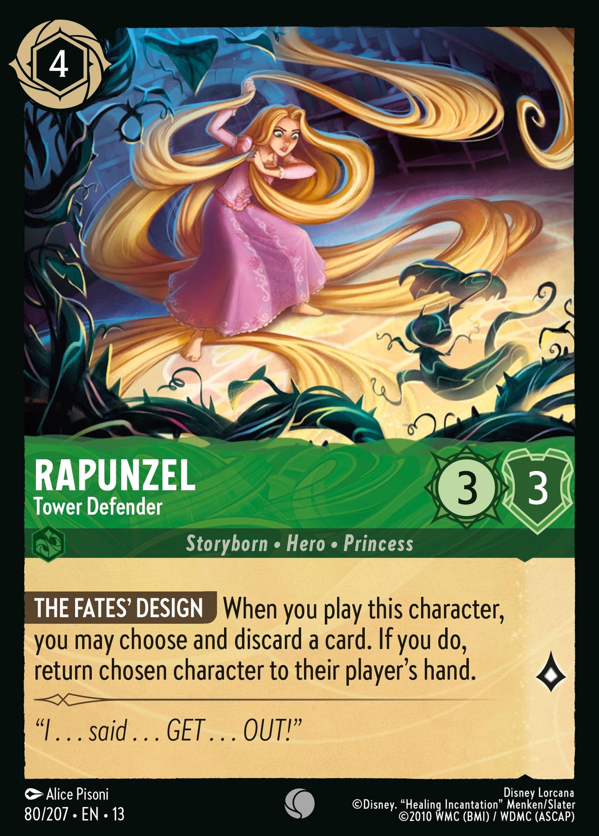 080/207 Rapunzel - Tower Defender | Disney Lorcana Attack of the Vine!