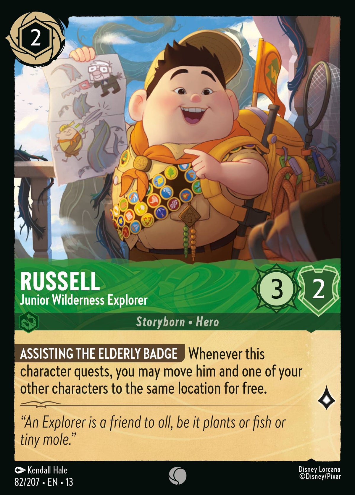 082/207 Russell - Junior Wilderness Explorer | Disney Lorcana Attack of the Vine!