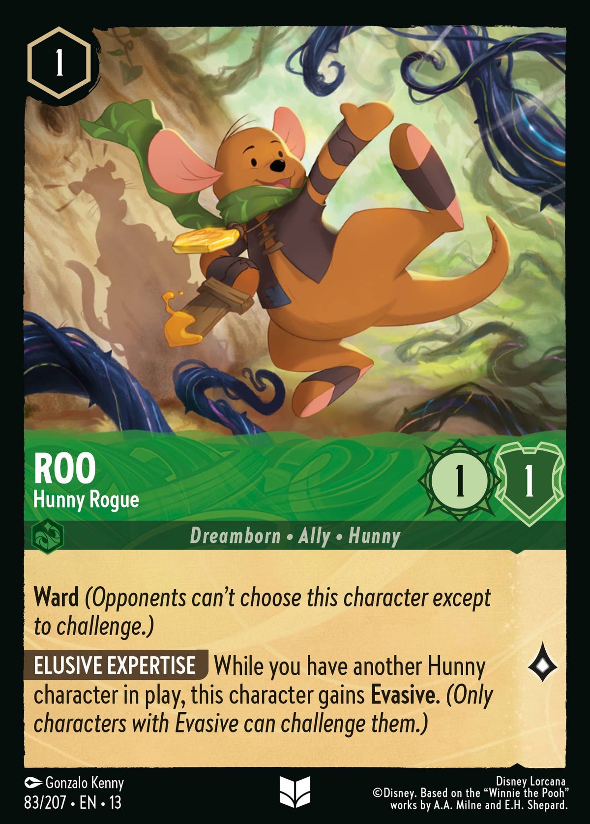 083/207 Roo - Hunny Rogue | Disney Lorcana Attack of the Vine!