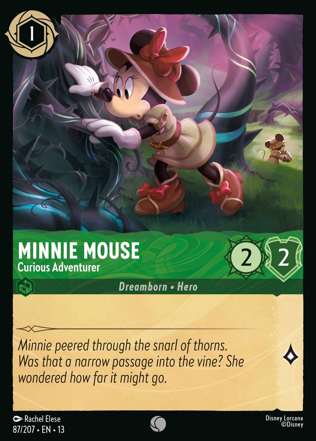 087/207 Minnie Mouse - Curious Adventurer | Disney Lorcana Attack of the Vine!