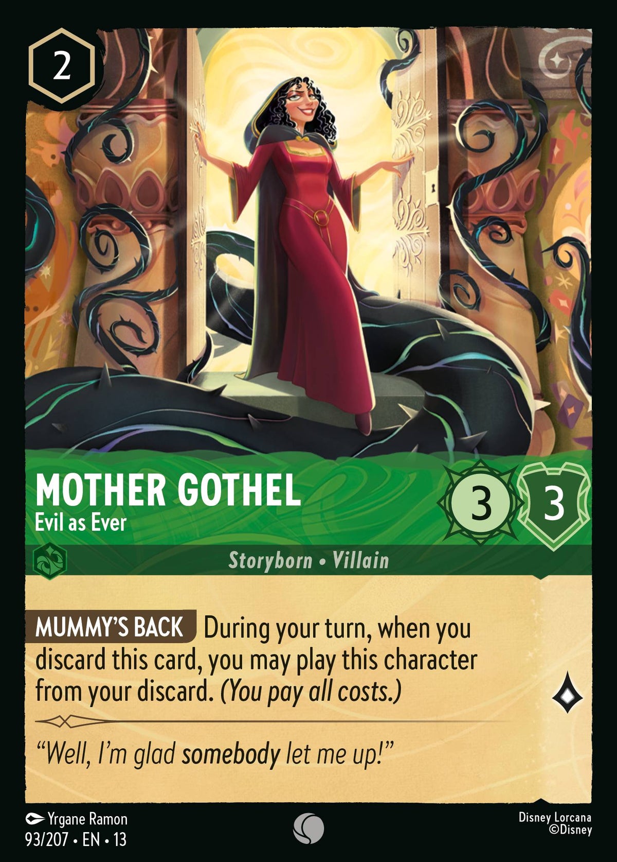 093/207 Mother Gothel - Evil as Ever | Disney Lorcana Attack of the Vine!