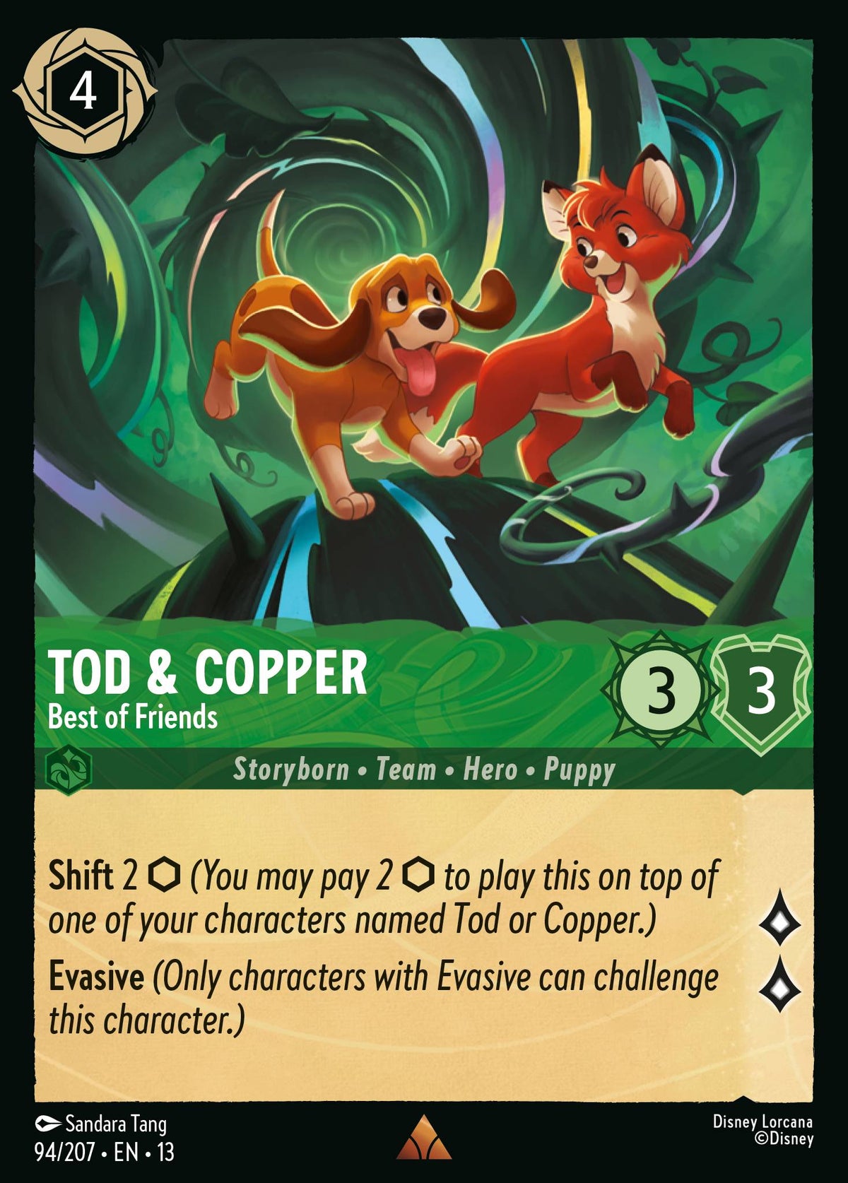 094/207 Tod & Copper - Best of Friends | Disney Lorcana Attack of the Vine!