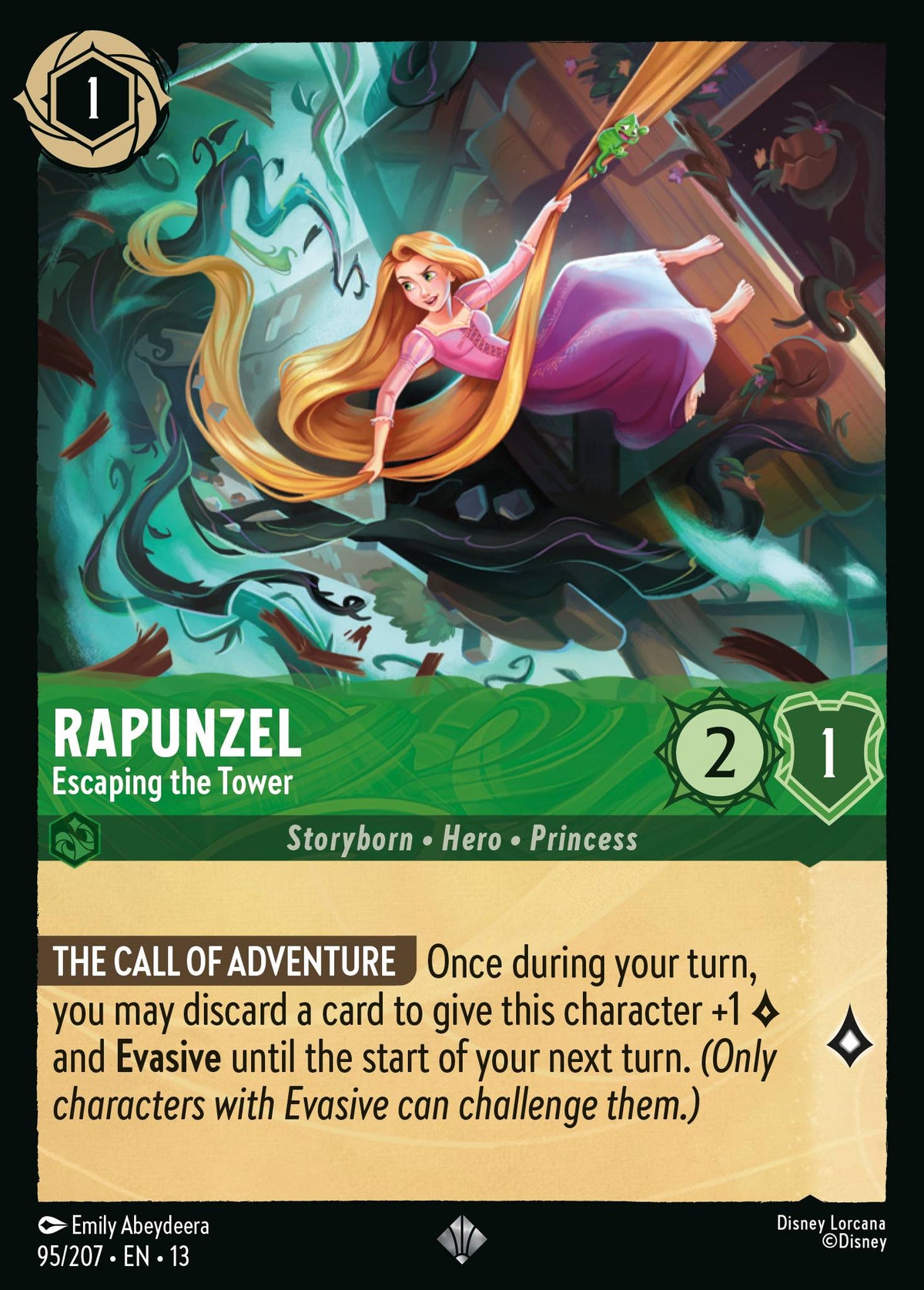 095/207 Rapunzel - Escaping the Tower | Disney Lorcana Attack of the Vine!