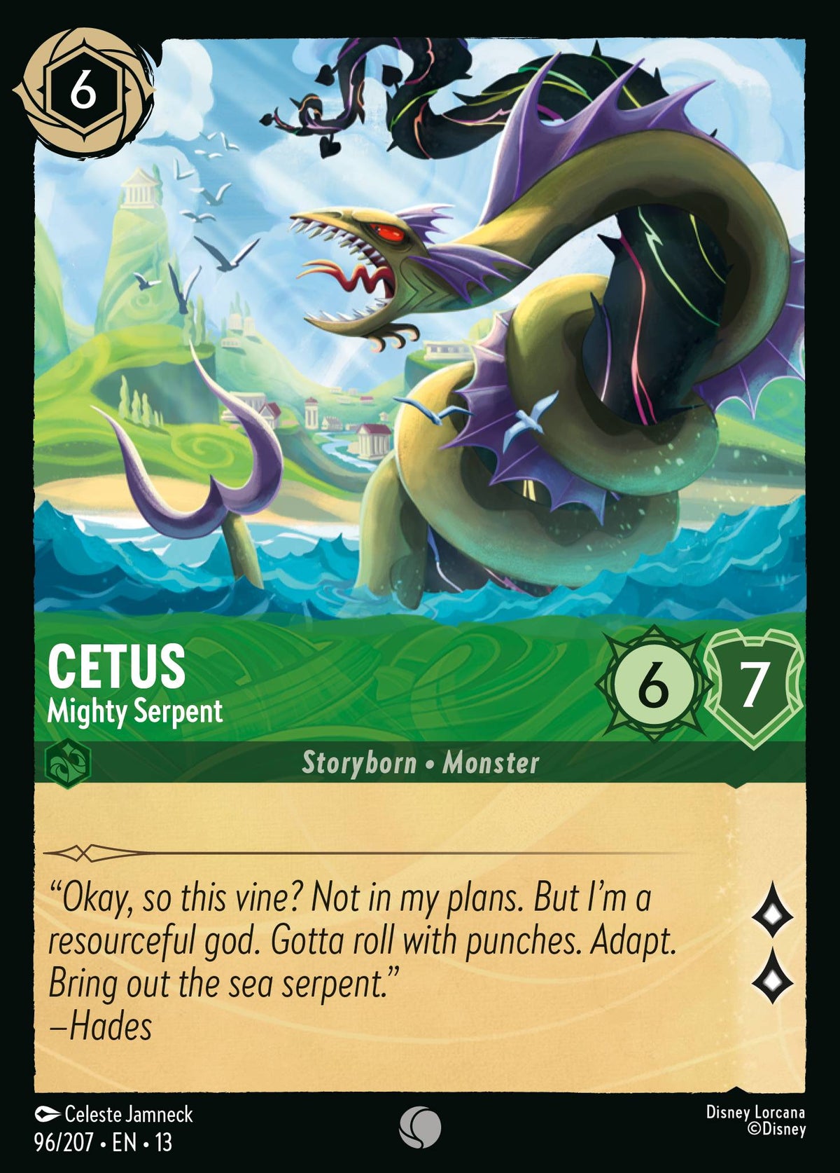 096/207 Cetus - Mighty Serpent | Disney Lorcana Attack of the Vine!