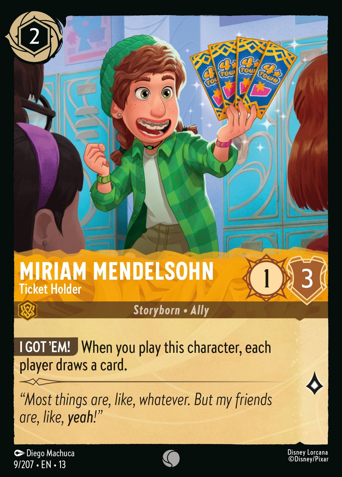 009/207 Miriam Mendelsohn - Ticket Holder | Disney Lorcana Attack of the Vine!