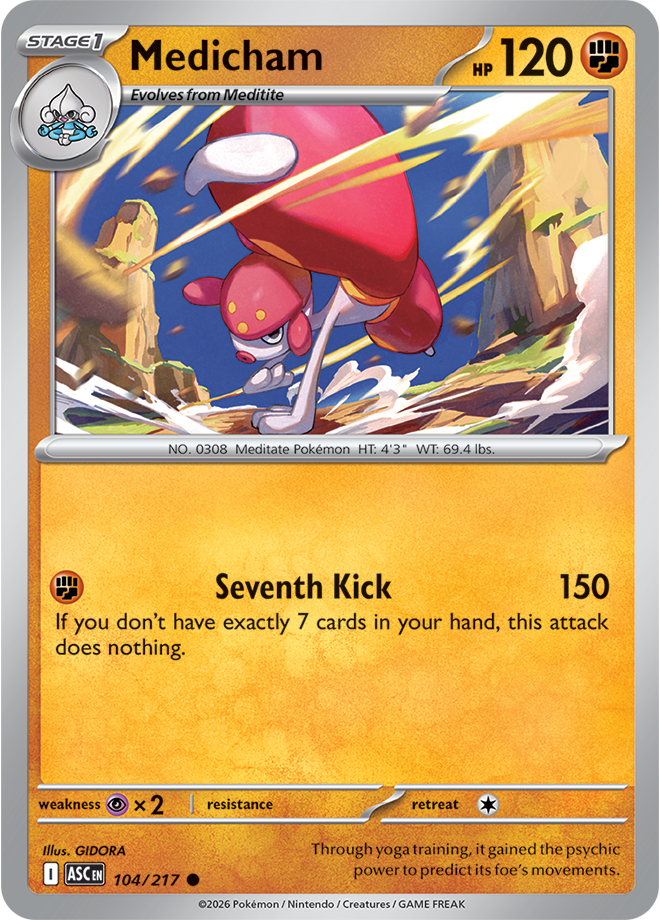 104/217 Medicham Ascended Heroes Pokemon card