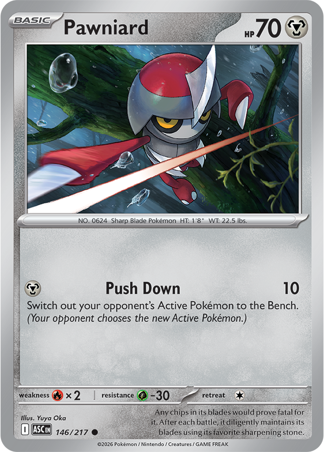 146/217 Pawniard Ascended Heroes Pokemon card
