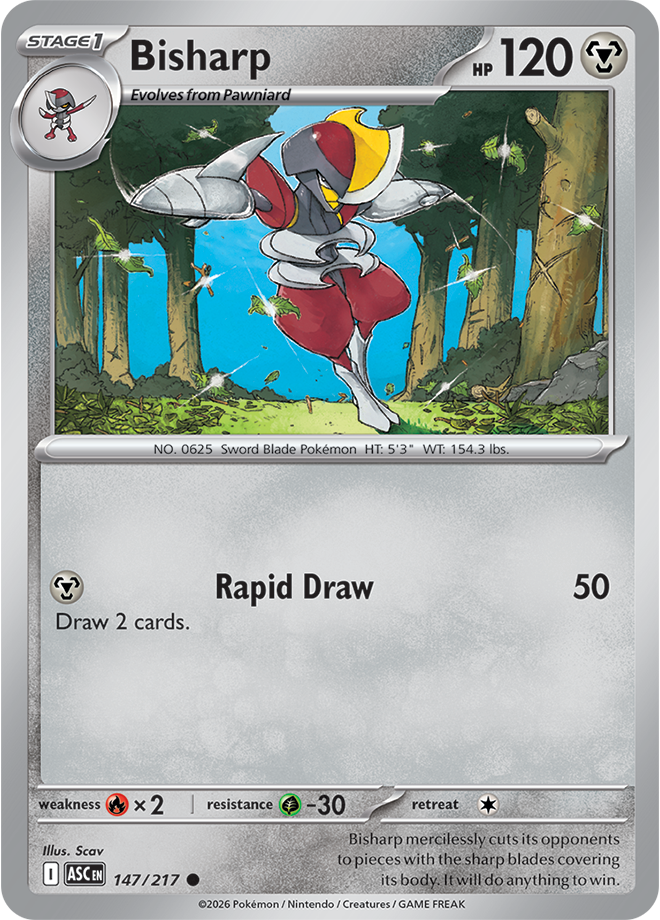 147/217 Bisharp Ascended Heroes Pokemon card