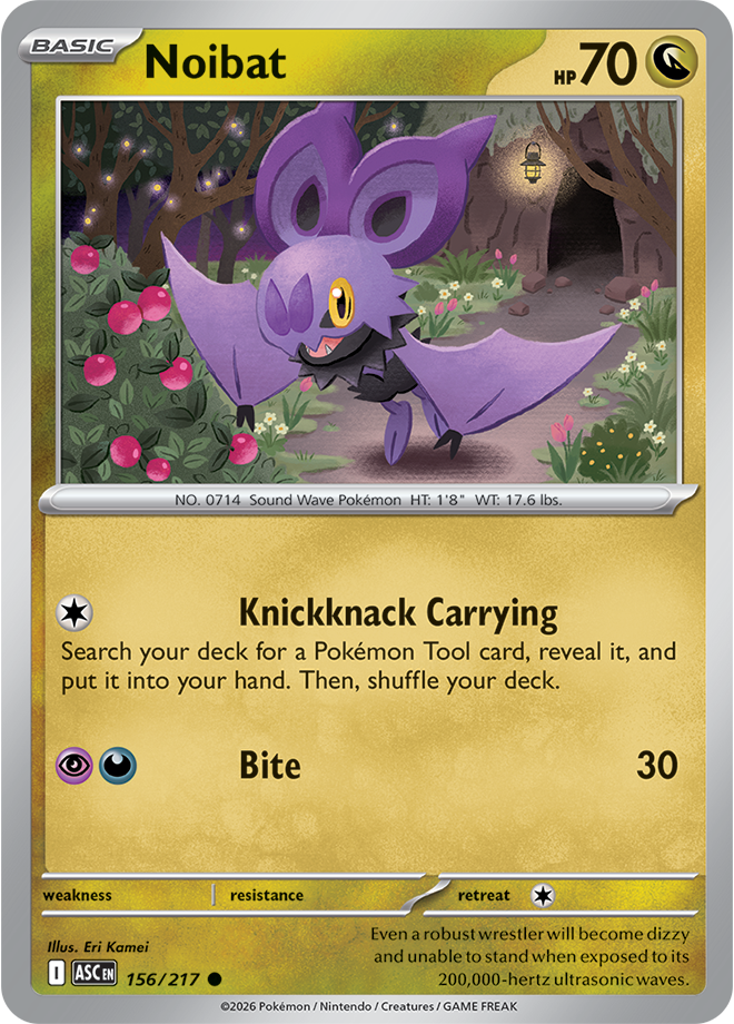 156/217 Noibat Ascended Heroes Pokemon card